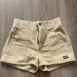 Hammies Beige Corduroy High Waist Shorts